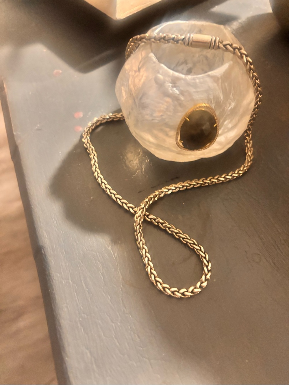 Silver plated Woven Rope Chain Necklace - Women Jewelry